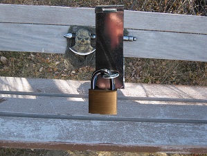 [The pasted lock and latch are too big for the hatchet.]