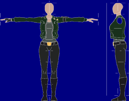 [Design guides for the final Robyn character model.]