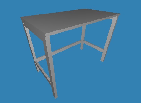 [A simple rectangular desk, perhaps to hold computer equipment or important documents (as separate models).]