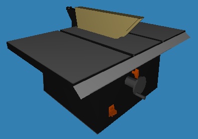 [Work in progrss table saw with basic colour breakdown.]